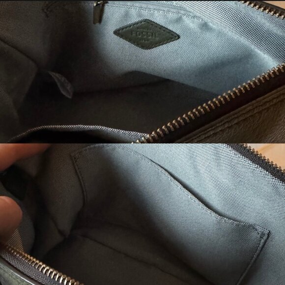 Fossil Jolie Olive Green Leather Crossbody Bag Two Straps - Picture 11 of 11